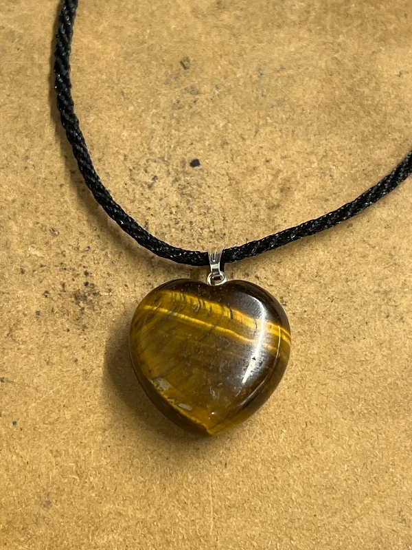 Tiger's Eye (Golden) Heart Necklace