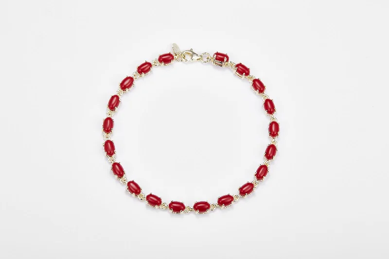 Tennis Pietra Bracelet - Coral