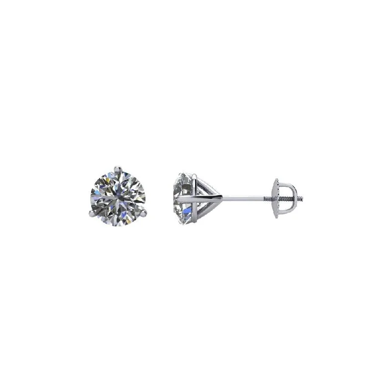 14k White Gold 1/5 CTW Diamond Stud Earring for Women