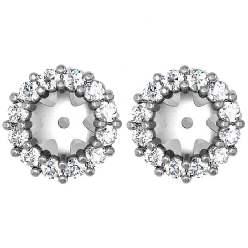 Pompeii3 14k White Gold 1/2 Ct TDW Diamond Stud Earring Jackets