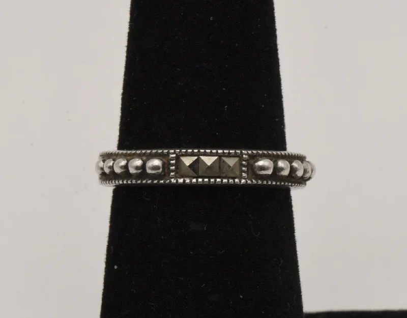 Judith Jack - Sterling Silver and Marcasite Band - Size 5.75