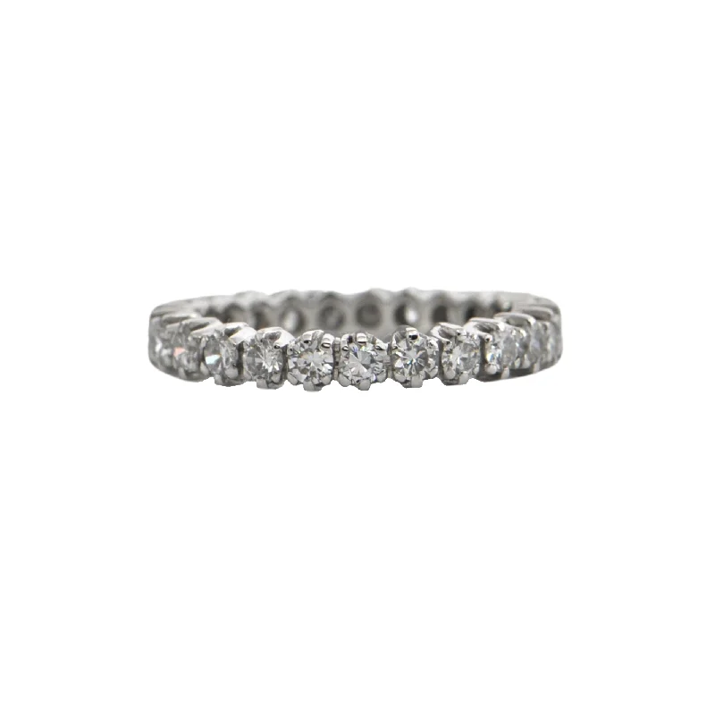 Vintage 2.25ct Diamond 18k Gold Eternity Band