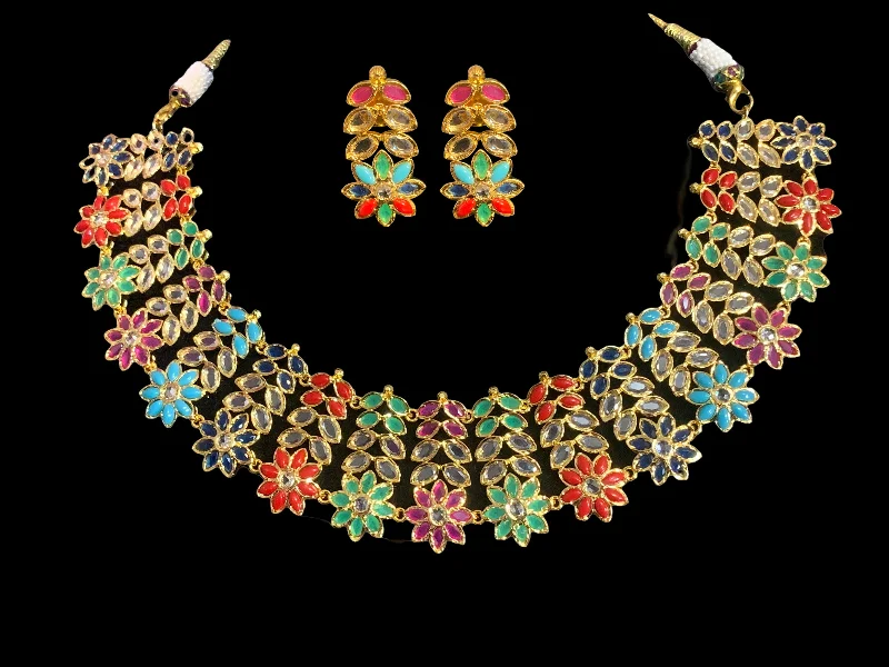 NS369 MIZAN Hyderabadi gold plated necklace set ( READY TO SHIP )