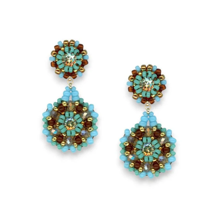 MIGUEL ASES - SWAROVSKI MIYUKI DROP EARRING