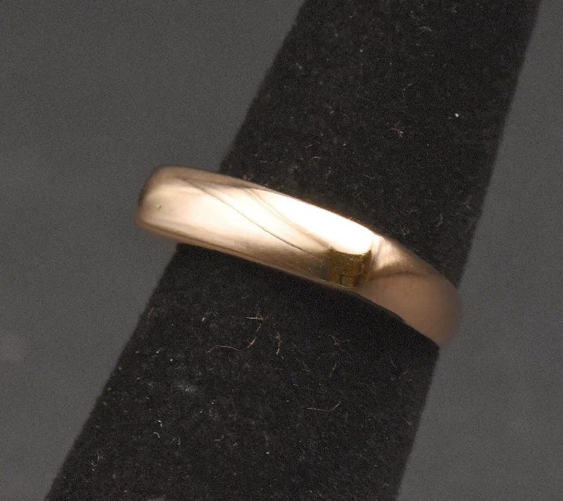 Milor - Vintage Gold Plated Sterling Silver Italian Ring - Size 4.75 DAMAGE