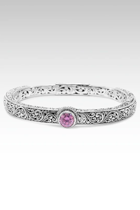 Blessed One Bangle™ in Pink Moissanite