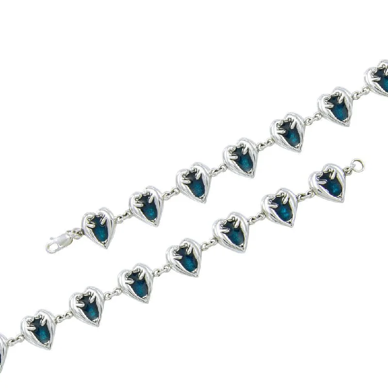 Twin Manatee Sterling Silver Link Bracelet TBL007