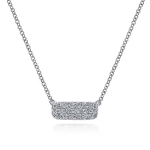 Gabriel & Co. White Diamond Pendant Necklace