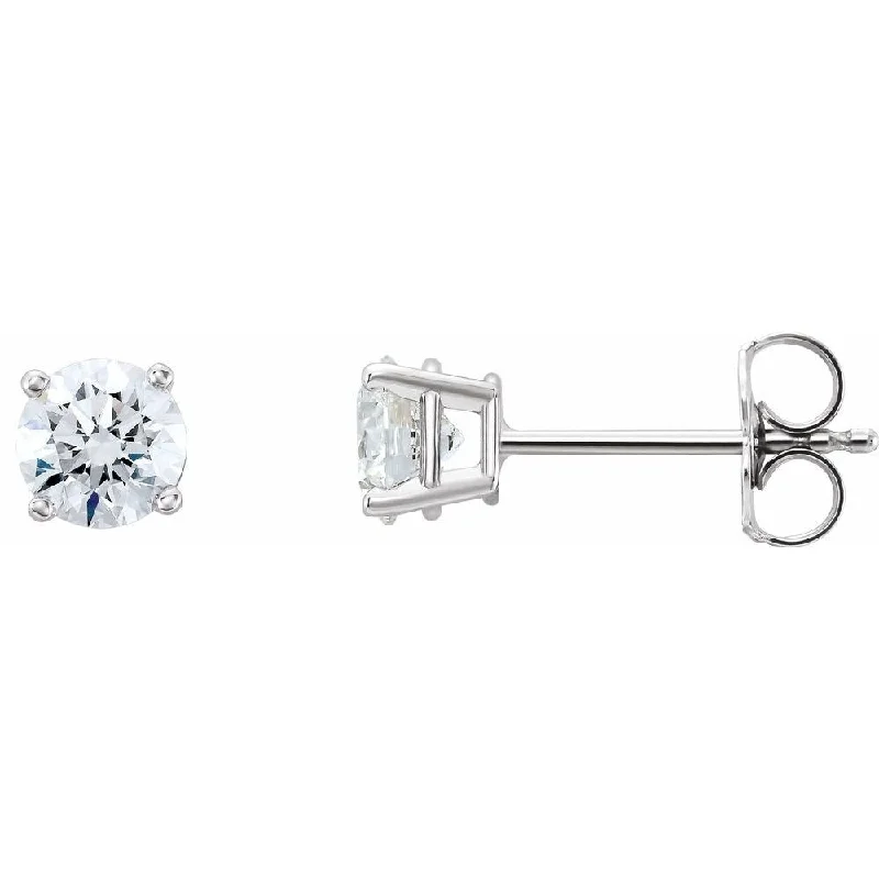 14k White Gold 1 CTW Lab-Grown Diamond Stud Earring for Women