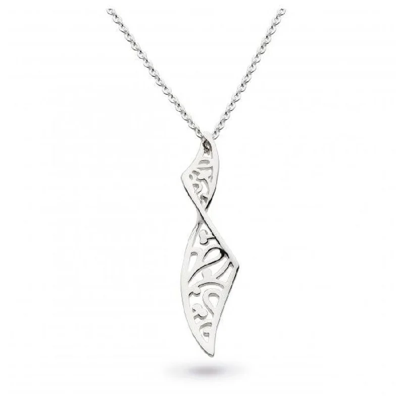 Silver Blossom Flourish Twist Necklace